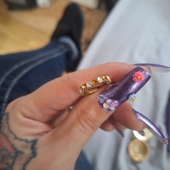 Gold And Silver Earrings With Case - Picture 1 of 4